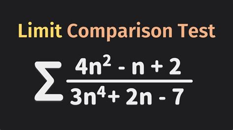 limit comparison test hard questions|9.4: Comparison Tests .